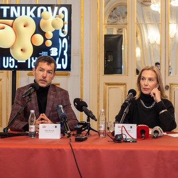 Aleš Novak, umetniški direktor in Vilma Štritof, selektorica tekmovalnega programa <em>Foto: Boštjan Lah</em>